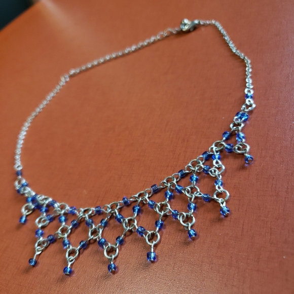 Dainty Blue 90s Choker Unlisted Necklace- 19 - Picture 7 of 11